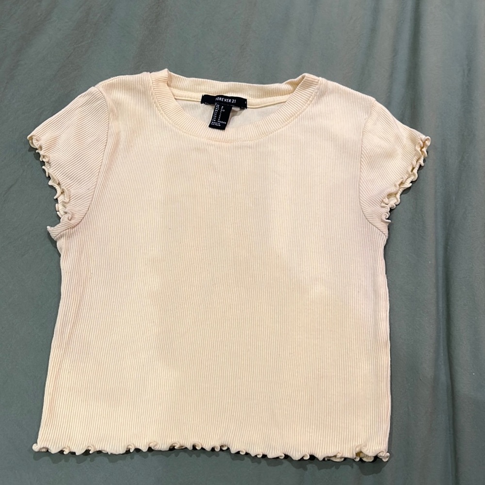 Forever 21 yellow Crop Top